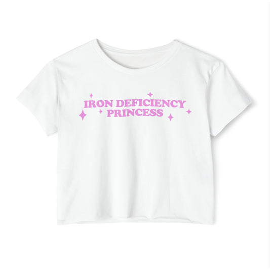 'Iron Deficiency Princess' | Y2K Baby Tee