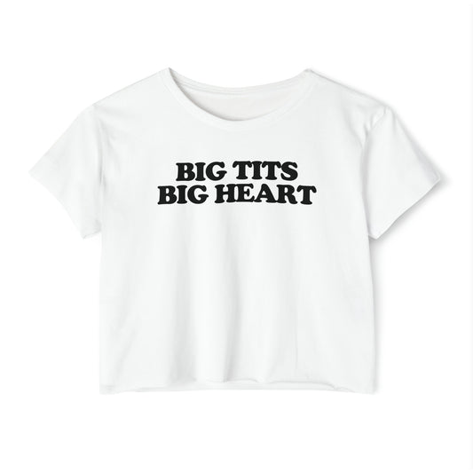'Big Tits Big Heart' | Y2K Baby Tee